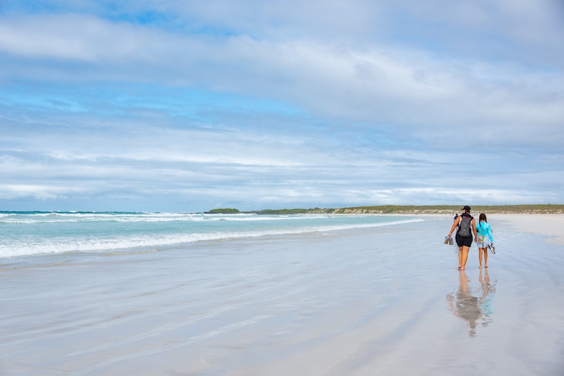 Couple Walking along Beach